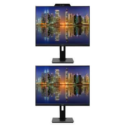 acer Vero B8 B248Y 24-inch 1080P Full HD Monitor, 2-Pack Bundle B247Y E, Webcam, USB-C, Ethernet, Dock, Daisy Chain, USB Hub, HDMI, DisplayPort, Integrated Speakers, black