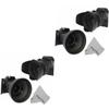 OSALADI 2pcs Rubber Camera Lens Hood with Flower Design and Cleaning Cloth Prevents Glare Reduces Lens Flare Compatible with Lenses view 1