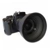 OSALADI 2pcs Rubber Camera Lens Hood with Flower Design and Cleaning Cloth Prevents Glare Reduces Lens Flare Compatible with Lenses view 2