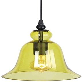 LED Modern Chandelier Lamp, Pendant Lights Ceiling Pendant Lights with Green Glass Kitchen Island Restaurant Hanging Lamps Adapter Compatible with Level or Sloped Modern Farmhouse Dcor Max40W, E2 ,pe