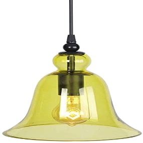 LED Modern Chandelier Lamp, Pendant Lights Ceiling Pendant Lights with Green Glass Kitchen Island Restaurant Hanging Lamps Adapter Compatible with Level or Sloped Modern Farmhouse Dcor Max40W, E2 ,pe