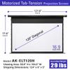 Akia Screens 120 inch Motorized Projector Screen Tensioned 16:9 Retractable Projector Screen Indoor Movie Screen Compatible with UST, Short, Standard Throw Projection for 4K Home Theater, AK-ELT120H view 2