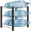 Mocomax 5 Gallon Water Jug Rack - 3 Tier Detachable Bottle Holder Storage Organizer Shelf, Heavy Duty Dispenser Stand for Kitchen, Office, Home, Black view 1