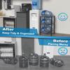 Mocomax 5 Gallon Water Jug Rack - 3 Tier Detachable Bottle Holder Storage Organizer Shelf, Heavy Duty Dispenser Stand for Kitchen, Office, Home, Black view 2