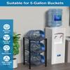 Mocomax 5 Gallon Water Jug Rack - 3 Tier Detachable Bottle Holder Storage Organizer Shelf, Heavy Duty Dispenser Stand for Kitchen, Office, Home, Black view 3