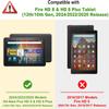 ERWYTYIOI Case for Amazon Fire HD 8 & 8 Plus Tablet Case (12th/10th Generation, 2024/2022/2020), Slim PU Leather Stand Cover with Card Slot & Auto Wake/Sleep, Hummingbird Flowers view 2