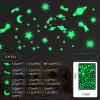 109 Pcs Fluorescent Stickers, Mixed Small Glowing at Night Star, Moon and Meteor Dark Wall Stickers for Decoration for Home, Also Best Gifts for Birthday and Festival (109) view 2