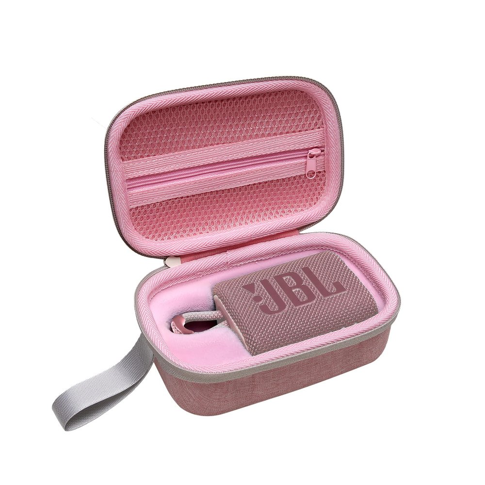 XANAD Hard Case for JBL Go3 / Go 3 Eco Portable Wireless Bluetooth Speaker - Travel Protective Carrying Storage Case Bag(Pink)