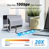 AboveTEK Vertical Laptop Docking Station, Gravity Auto Lock MacBook Stand, Aluminum Laptop Vertical Dock Stand, Silver view 4