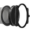 H&Y Swift Camera Lens Filter Sets Swift Basic Lens Filter Accessories Kit 67mm 72mm 77mm 82mm Magnetic Lens Step Up Rings, Magnetic Clip-on Variable ND Filter 1.5-5 Stop, 100mm Lens Filter Holder view 1