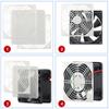 Adyoney 4 Pcs 120mm White Square Plastic Cooling Fan Filter Cover view 4