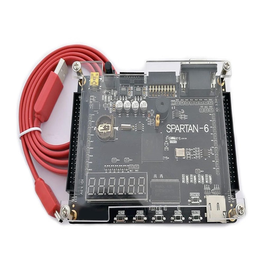 PULME Development Board Spartan-6 XC6SLX9-2FTG256 Card with 256Mb SDRAM VGA and AD/DA LCD TFT (Color : 1)