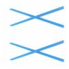 Caulo Replacement Ear Socks Sleeves Compatible with Oakley Glass Sunglass Frames OX3222 OX3232 OX3241 OX8097 OX8103 etc (Blue - 2 Pairs) view 1