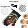 CSGJMYGS 3 pcs Oven Mitts and Pot Holders Set High Heat Resistant Oven Glove and Hot Pads Washable Kitchen Oven Mittens Beer Non-Slip Potholder for Cooking Baking Grilling view 4