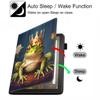 ERWYTYIOI Case for All-New Amazon Kindle Fire 7 Tablet (7 Inch, 12th Generation, 2022 Release), Slim PU Leather Stand Cover with Card Slot & Auto Wake/Sleep, Frog Wearing Crown view 3