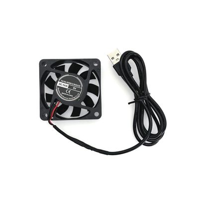 JZK 60x60x15 mm DC 5V USB mini Cooling Fan with Wires, 6015 Small Silent Cooling Fan 60mm, USB 3D Printer Fan, 6cm brushless DC Fan 5V
