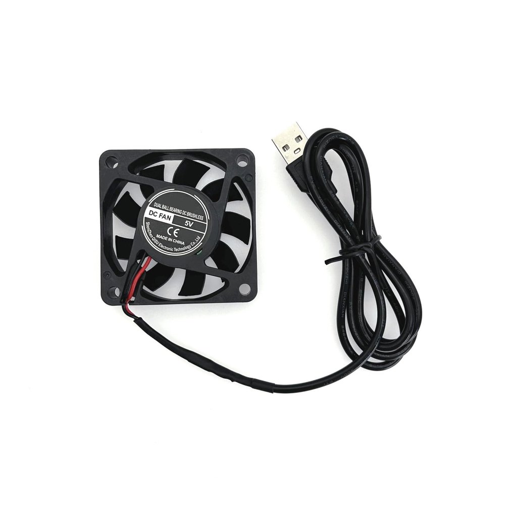 JZK 60x60x15 mm DC 5V USB mini Cooling Fan with Wires, 6015 Small Silent Cooling Fan 60mm, USB 3D Printer Fan, 6cm brushless DC Fan 5V