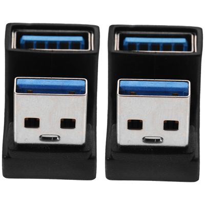 HEALEEP 2pcs USB Adapter USB Male to Female Right Angle Connector Data Transfer for Laptop and Devices Stylish Shaped Design