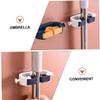 Ciieeo 6pcs Mop Holder Wall Mounted Mop Clamp Broom Organizer Multi-Functional Hooks view 2