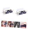 Ciieeo 6pcs Mop Holder Wall Mounted Mop Clamp Broom Organizer Multi-Functional Hooks view 3