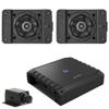 Alpine S2-A60M S-Series Class-D Amp Rux Knob & (2) SS-SB10 Single 10 S-Series Shallow Preloaded Subwoofer Enclosure view 1