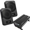 Alpine (2) PWE-S8 Compact 8-Inch Powered Subwoofer System & KTA-450 4-Channel Power Pack Amplifier Bundle view 1