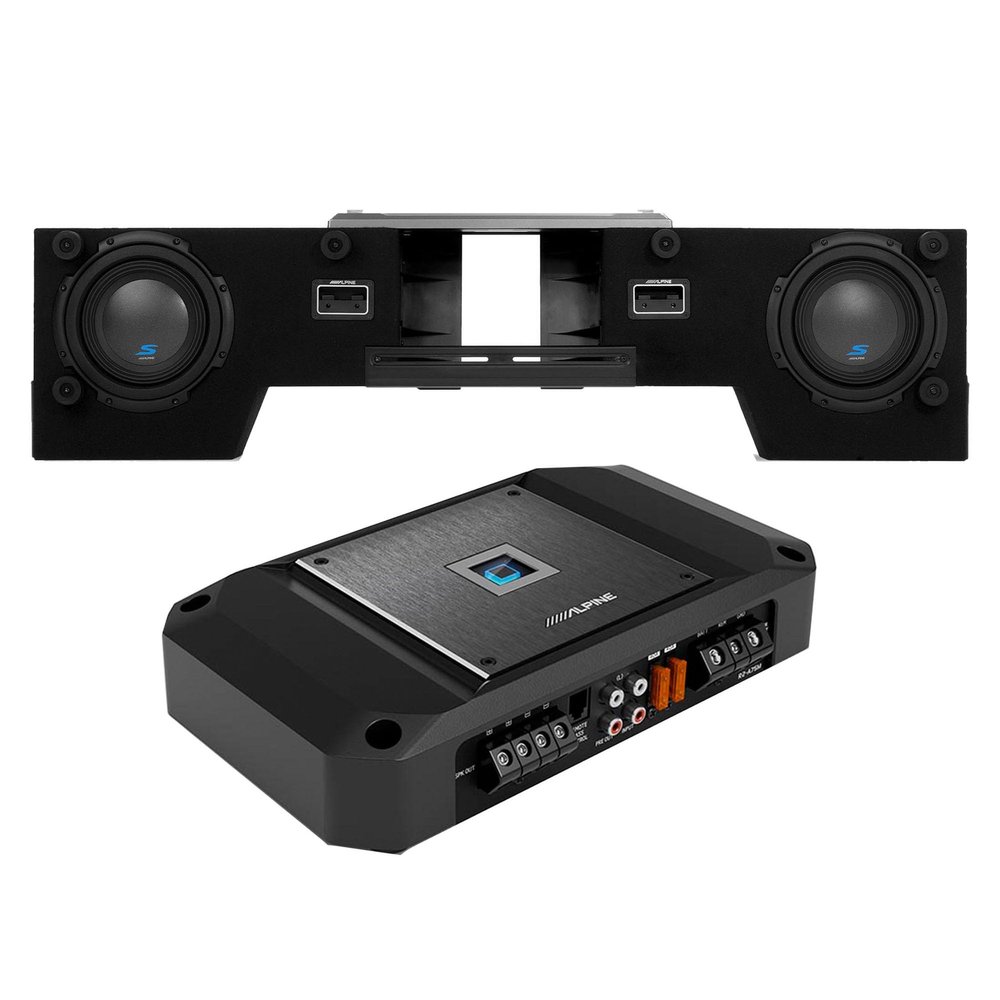 Alpine R2-DB8V-TRK Dual 8 Halo R-Series Preloaded Truck Subwoofer Enclosure with ProLink w/ R2-A75M Bundle