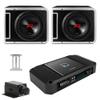 Alpine (2 R2-SB10V 10-inch R-Series Halo Preloaded Sub Enclosure Including ProLink w/ R2-A150M Amp, Rux Knob Bundle view 1