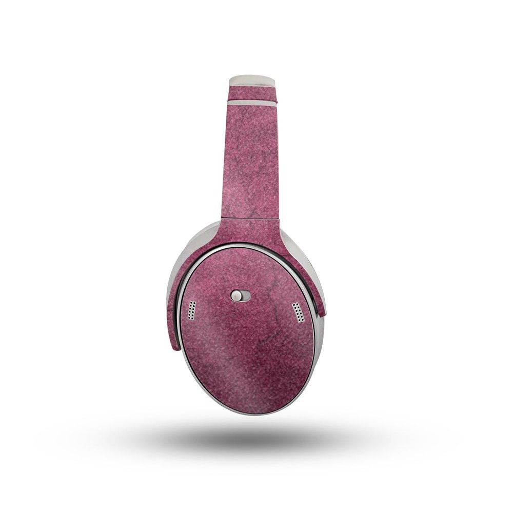 Glossy Glitter Headphone Skin Compatible with Bose QuietComfort Headphones (2023) - Pink Gravel - Premium 3M Vinyl Protective Wrap Decal Cover - Easy to Apply | Crafted in The USA by MightySkins