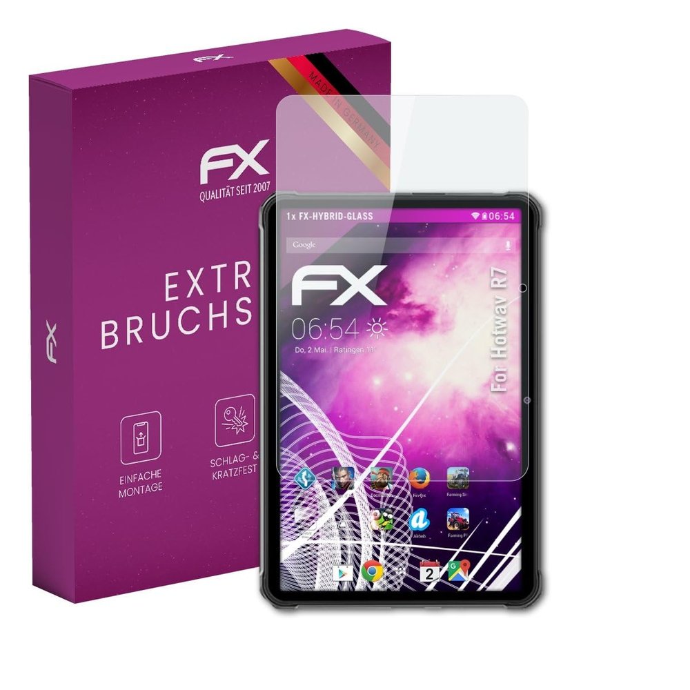 atFoliX Plastic Glass Protective Film compatible with Hotwav R7, 9H Hybrid-Glass FX Screen Protector