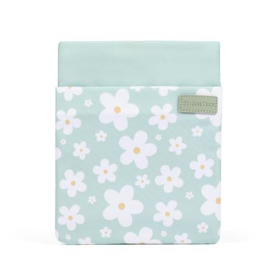 StickieTech Kindle Sleeve Pouch | Water-Resistant Material | Compatible with Kindle Basic 6", Paperwhite 7", Colorsoft 7" | Cute Floral Padded Case with 2 Hidden Zippered Pockets (Sage Daisies)