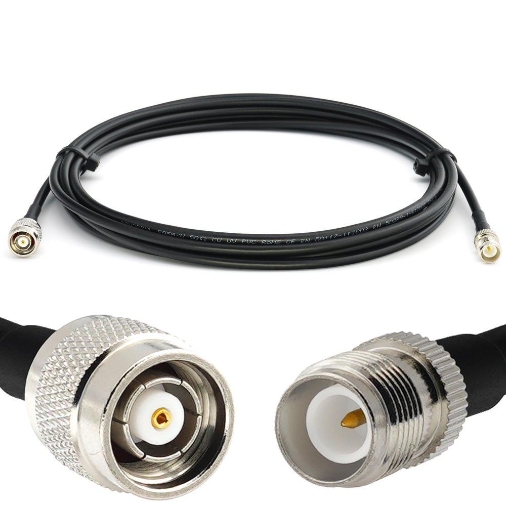 RANGEFUL RP-TNC Male to RP-TNC Female Extension Cable 10m / 32.8ft Jumper Low Loss RG58 Coax RF Coaxial (RP TNC Reverse Polarity TNC)