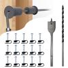MYZHRE Starlink Cable Routing Kit,Starlink Cable Installation Kit,Starlink Mounting Accessories,2* Grommets, 1" Spade Drill Bit, 5/16" Drill Bit, 15 Wall Clamps (Grey) view 1