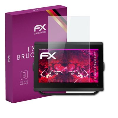 atFoliX Plastic Glass Protective Film compatible with Garmin GPSMap 8612, 9H Hybrid-Glass FX Screen Protector