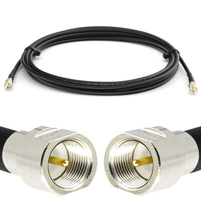 RANGEFUL FME Male to FME Male Extension Cable 20m / 65.6ft Jumper Loss Coax Cable RG58 Extension Lead Black FME Male to Male Coaxial 50ohm