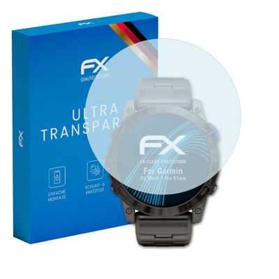 atFoliX Screen Protection Film compatible with Garmin D2 Mach 1 Pro 51mm Screen Protector, ultra-clear FX Protective Film (3X)