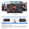 4K@60Hz HDMI Matrix Switch 4x4, avedio links HDMI Matrix Switcher Splitter 4 in 4 Out with EDID, HDMI Matrix Selector box with RS232 Control, Support Auto Downscaler, HDR, HDMI2.0, HDCP2.2, 18Gbps view 2