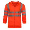 Long Sleeve Work Shirts for Men Construction Hi Vis Hoodies for Men Reflective Hoodie Safety Shirt Orange view 2