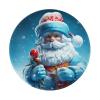 1 Mousepad with Non-Slip Rubber Base 8" Round Mouse-Mat with Stitched Edge Ice Santa Claus Gaming Mousepad for Wireless Mouses Computer Laptop Home Office Desk Pad view 1