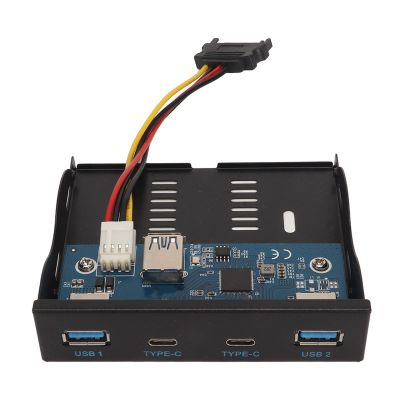 Gavigain USB 3.1 Front Panel Hub 4 Ports 19PIN 5Gbps High Speed Stable 900mA Front Floppy Drive Panel for Desktop Chassis(2U+2C-19PIN)