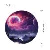 2 PCS Mousepad with Non-Slip Rubber Base 8" Round Mouse-Mat with Stitched Edge Purple Fantasy Mystic Planet Gaming Mousepad for Wireless Mouses Computer Laptop Home Office Desk Pad view 2