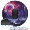 2 PCS Mousepad with Non-Slip Rubber Base 8" Round Mouse-Mat with Stitched Edge Purple Fantasy Mystic Planet Gaming Mousepad for Wireless Mouses Computer Laptop Home Office Desk Pad view 3