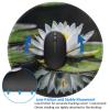 4 PCS Mousepad with Non-Slip Rubber Base 8" Round Mouse-Mat with Stitched Edge White Water Lily Gaming Mousepad for Wireless Mouses Computer Laptop Home Office Desk Pad view 3