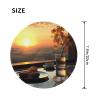 1 Mousepad with Non-Slip Rubber Base 8" Round Mouse-Mat with Stitched Edge Good Morning Gaming Mousepad for Wireless Mouses Computer Laptop Home Office Desk Pad view 2