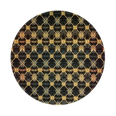 1 Mousepad with Non-Slip Rubber Base 8" Round Mouse-Mat with Stitched Edge Geometric Gaming Mousepad for Wireless Mouses Computer Laptop Home Office Desk Pad