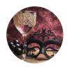 1 Mousepad with Non-Slip Rubber Base 8" Round Mouse-Mat with Stitched Edge Wine Glass Lace Mask Gaming Mousepad for Wireless Mouses Computer Laptop Home Office Desk Pad view 1