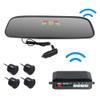 KACEPAR Wireless Car Reverse Radar with 4 Sensor Kit, Car Reverse Backup Parking Sensor with Sensitive Radar System, DC 12V Wireless Car Reverse Radar 0.3-2.0m/11.81-78.74in, Black view 3