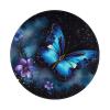 NONHAI 2 PCS Mousepad with Non-Slip Rubber Base 8"" Round Mouse-Mat with Stitched Edge Galaxy Blue Butterfly Gaming Mousepad for Wireless Mouses Computer Laptop Home Office Desk Pad, Black view 1