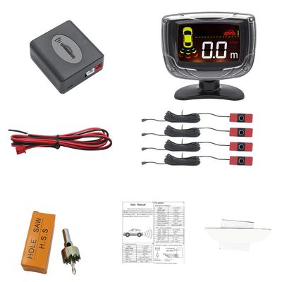 KACEPAR Car Reverse Radar Sensor Kit with Buzzer Alarm, DC 12V Car Reverse Radar With Radar Detection Distance: 0.3-2.0m/11.81-78.74in, Car Reverse Backup Parking Sensor with Sensitive Radar System