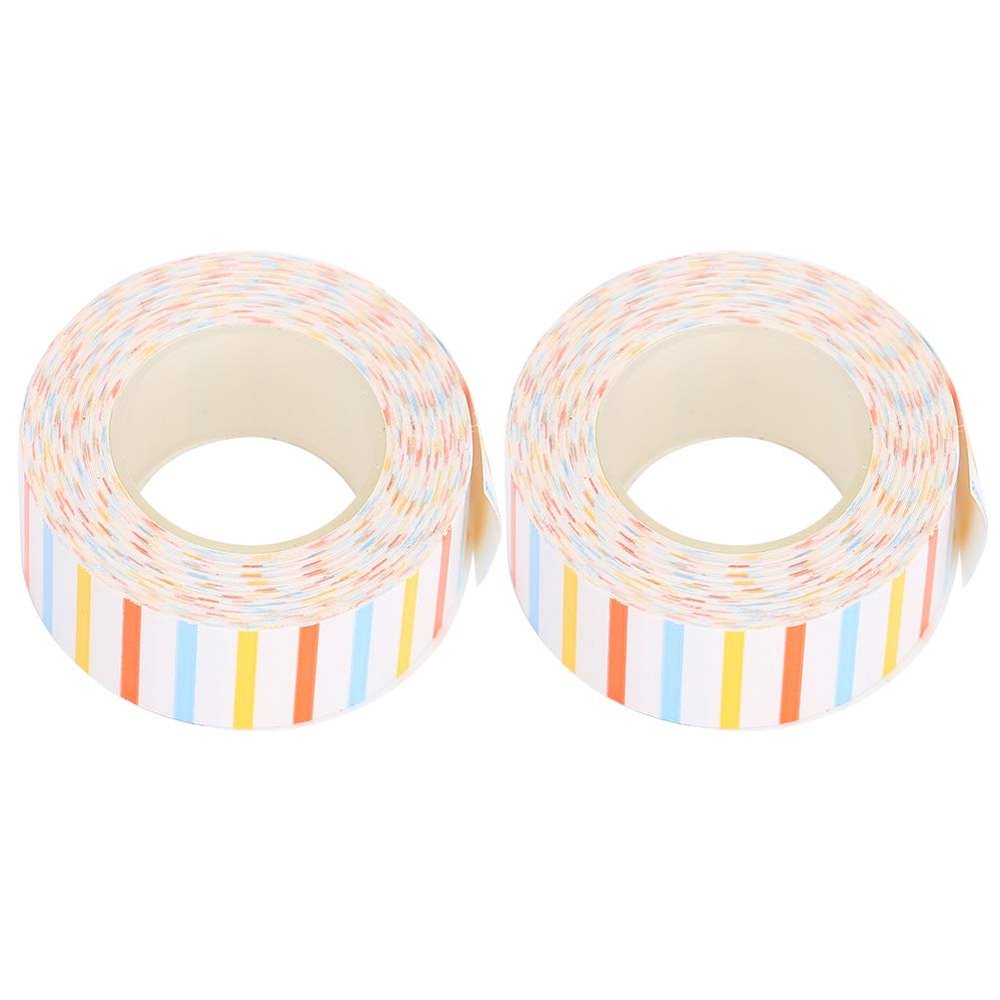 Yuecoom Label Strips, 2Pcs Print Label Tape Cute Ribbon Thermal Paper for KINGJIM/TEPRA LR5C Labeler(EQT009)